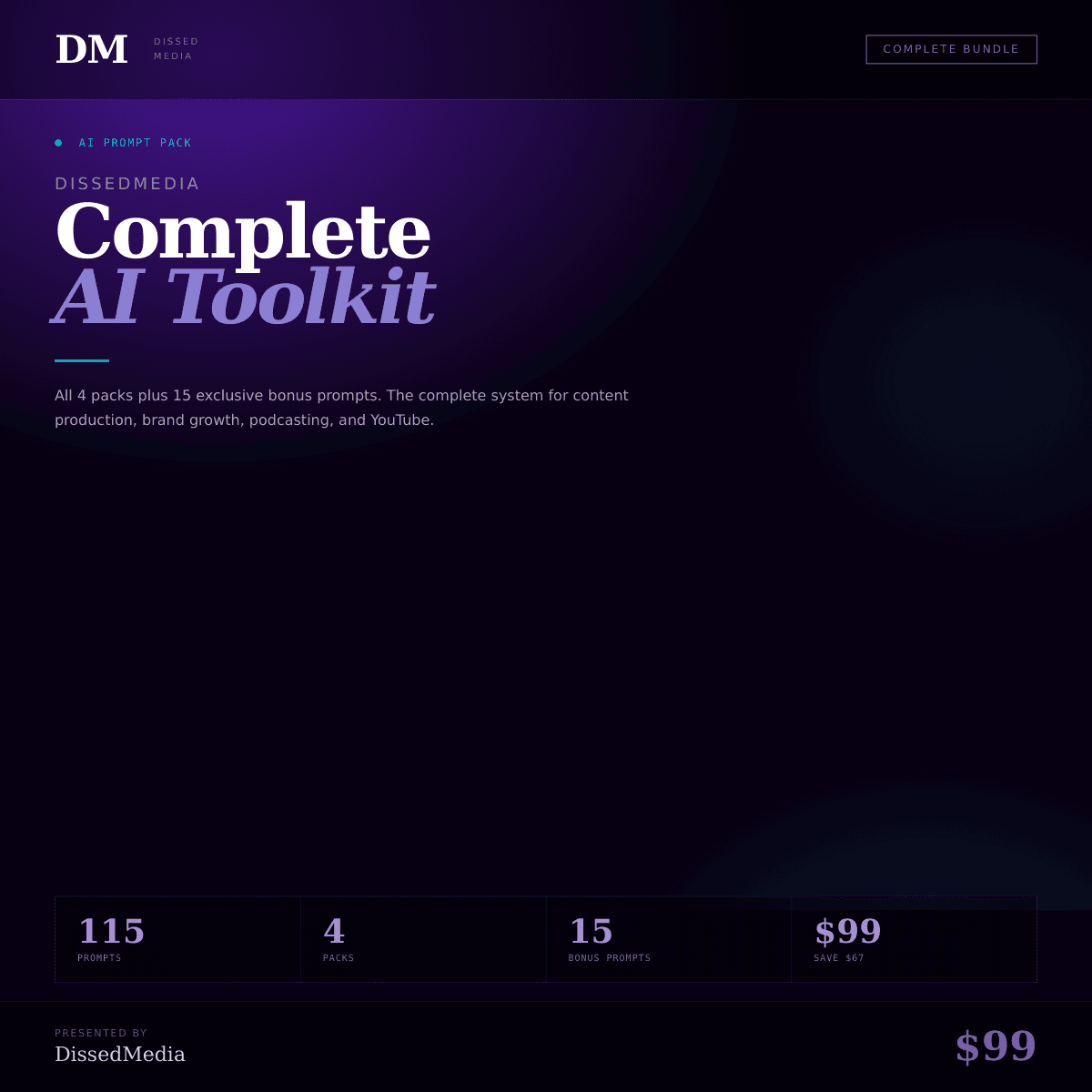 The Complete DissedMedia AI Toolkit - All 4 Packs